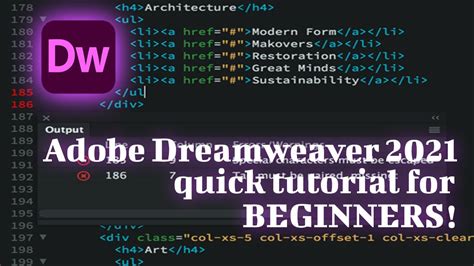 adobe dreamweaver tutorials.